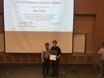 Fall 2023 Outstanding Student Award